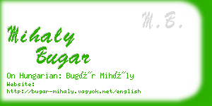 mihaly bugar business card